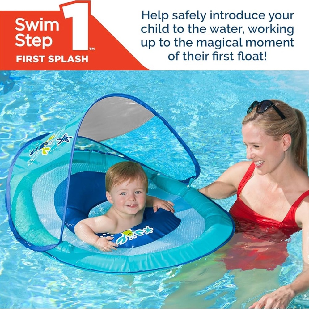 Swimways sun canopy Baby spring Float‎ 50+ UPF NWT swim step 1
